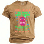 Tan t-shirt with "THE FINAL COUNTDOWN" and tiki graphic.
