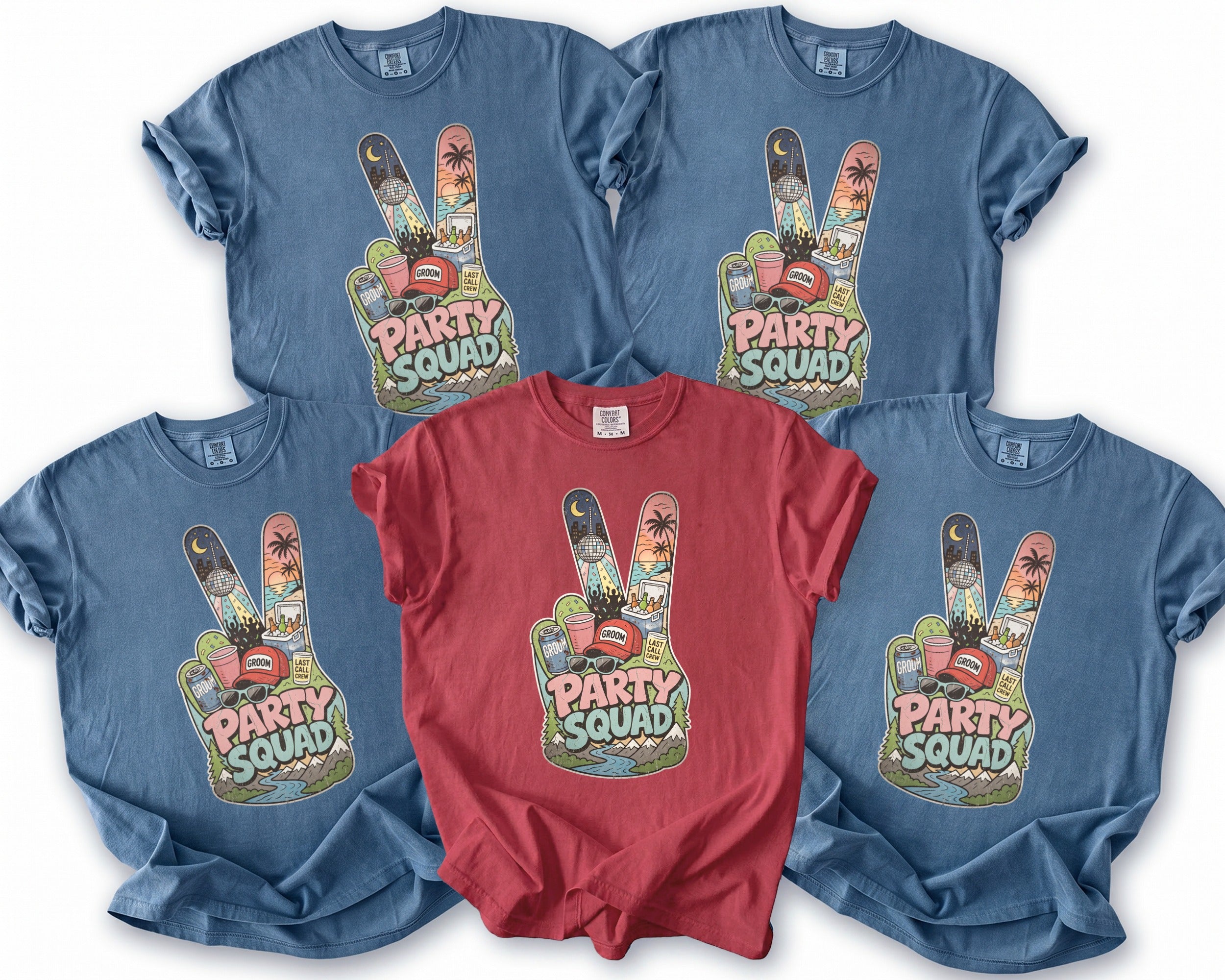 Party Squad Bachelor Groom T-Shirt - Midnight Gents