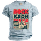 Light blue t-shirt with "Rock Bach Squad" and "Last Gig Before The Ring" graphics.