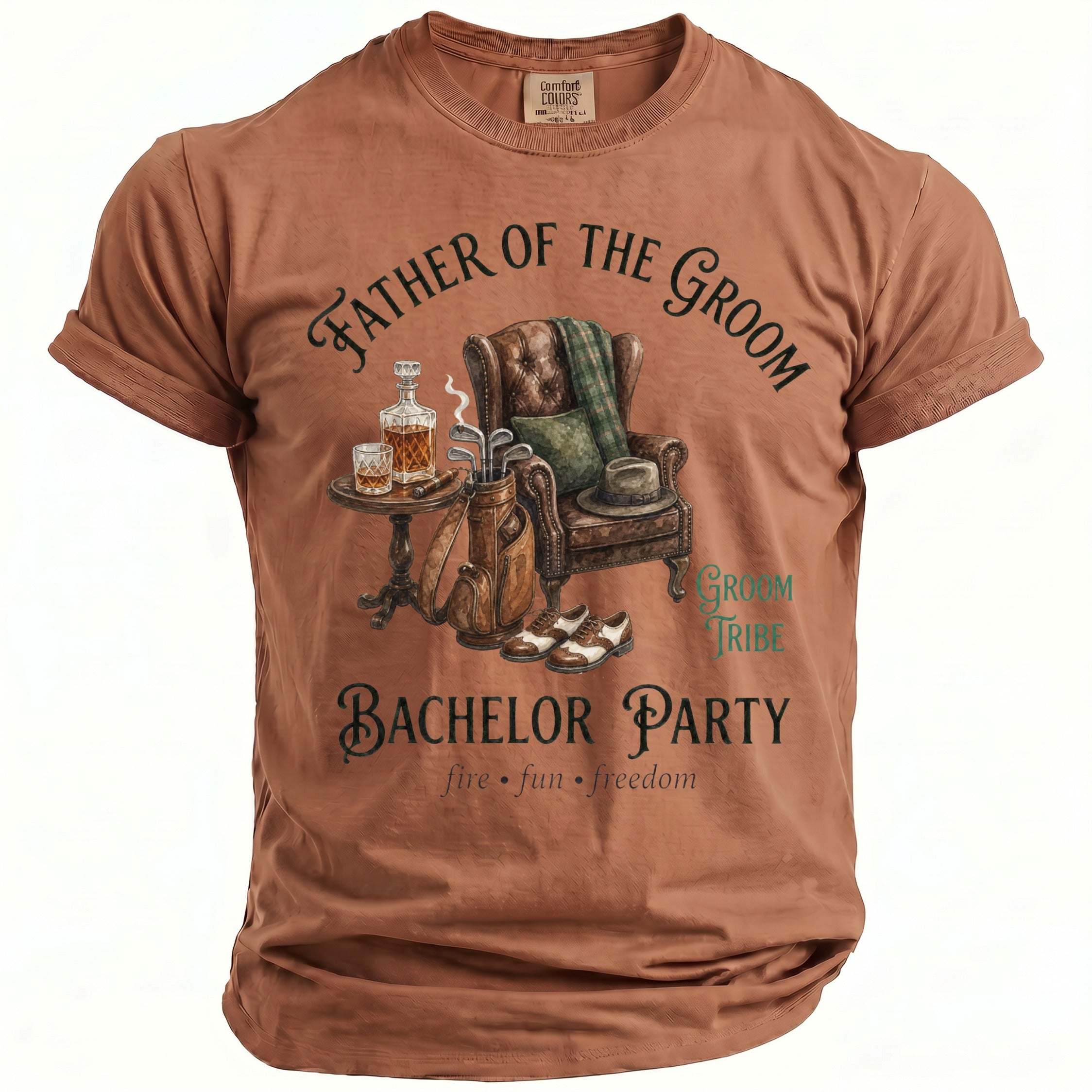 Father Groom Party Te-Shirt - Midnight Gents