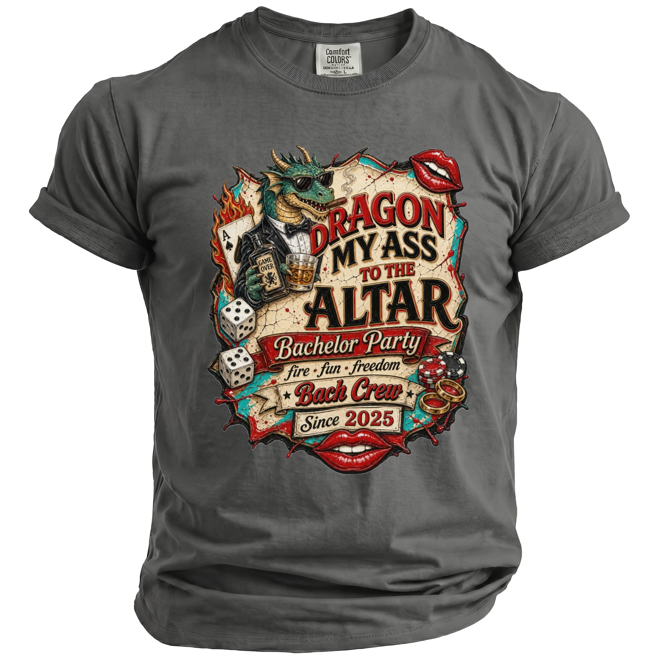 Dragon My Ass Bachelor T-Shirt - Midnight Gents