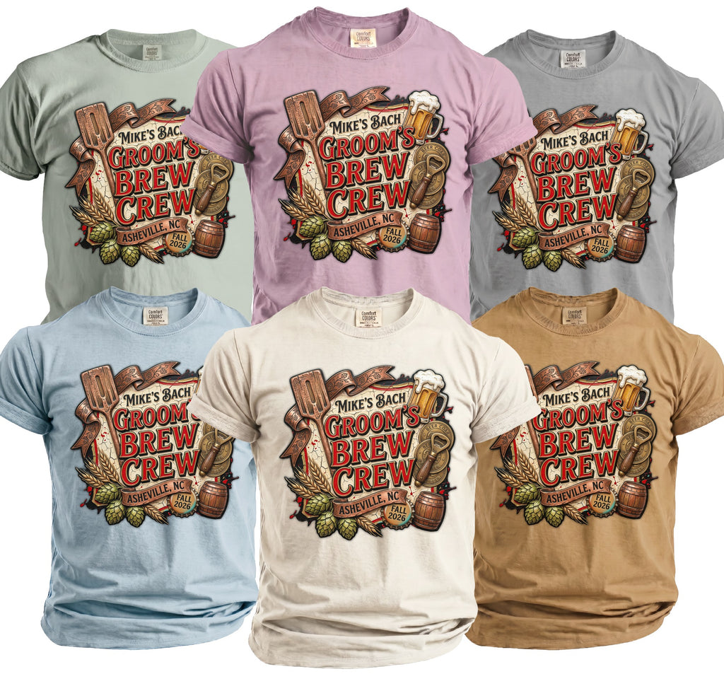 Groom's Brew Crew T-Shirt - Midnight Gents