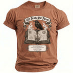T-shirt with raven on book, "Till Death, Our Forever" and custom names.