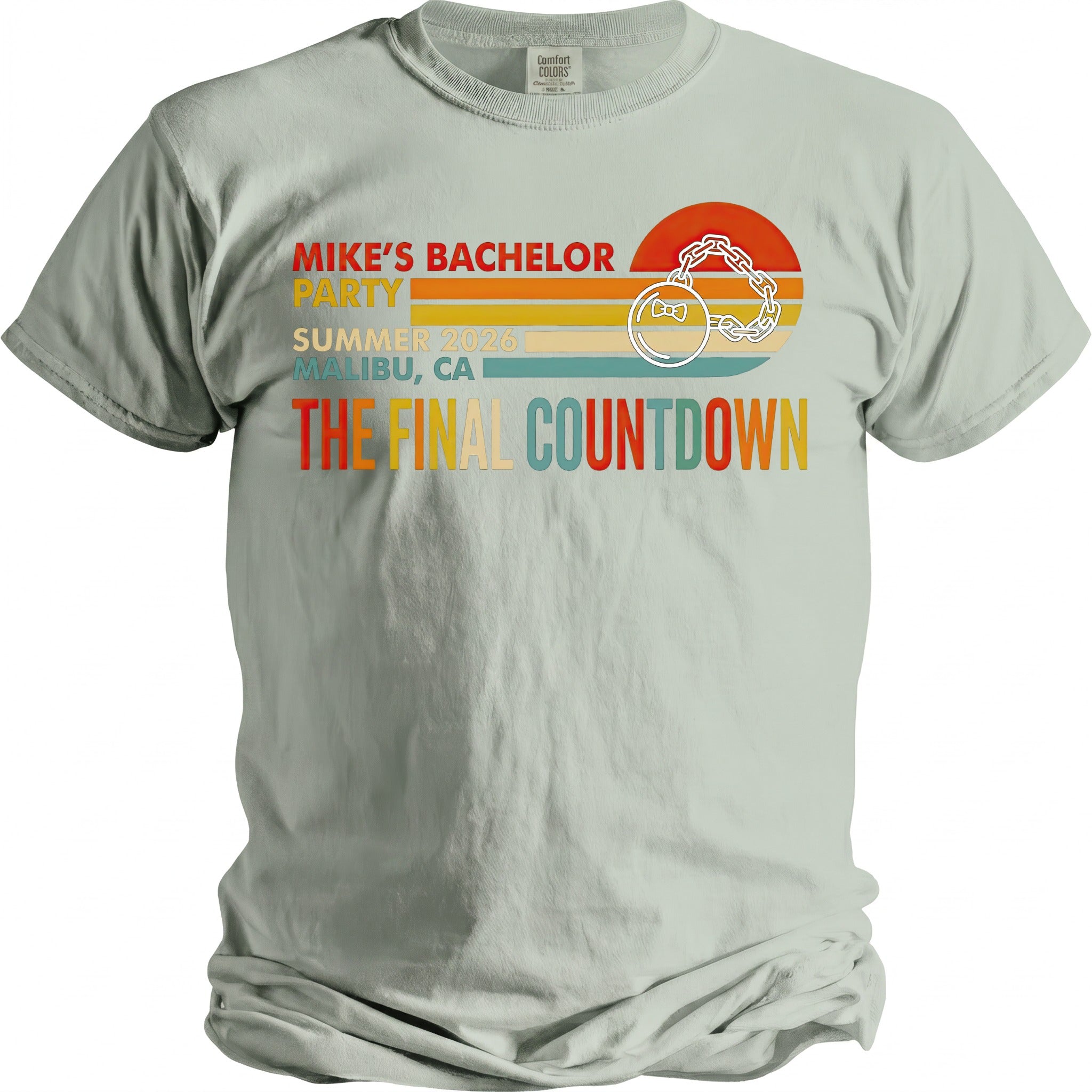 Mike's Bachelor Party Summer 2026 Malibu CA Final Countdown shirt.