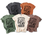 T-shirts show a dragon in armor holding a beer bottle, with "Fire Before Forever Bachelor Party" text.