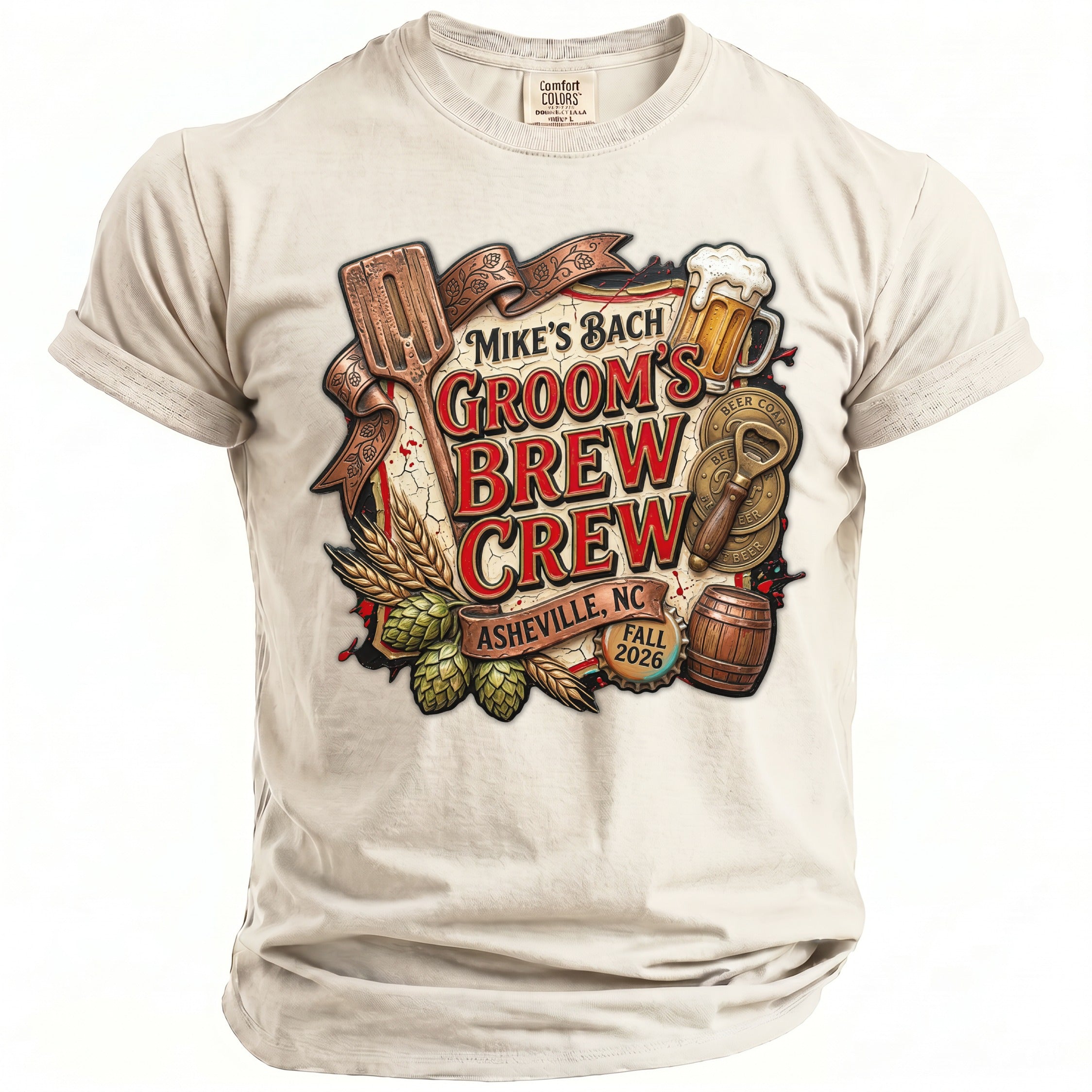 Groom's Brew Crew T-Shirt - Midnight Gents