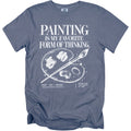 T-shirt with "Painting is my favorite form of thinking" and artist palette graphic.