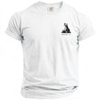 White t-shirt with black golf bag, clubs, and "Miami, FL" graphic.