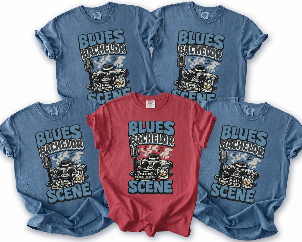 Blues Bachelor T-Shirt - Midnight Gents