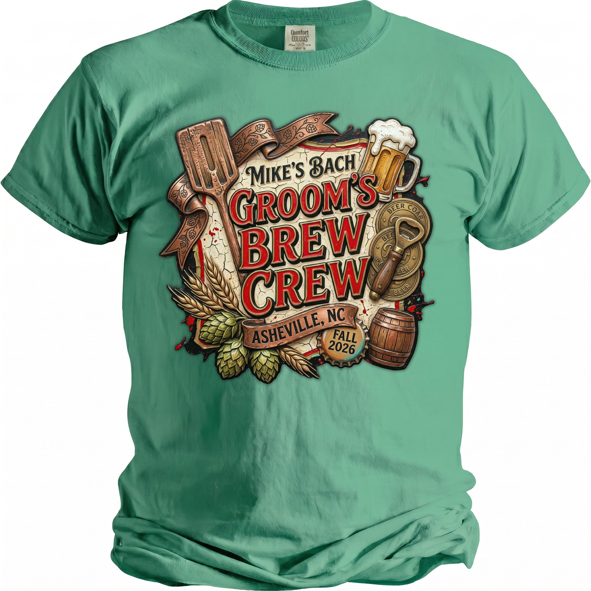 Groom's Brew Crew T-Shirt - Midnight Gents