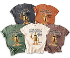 T-shirts feature "The Final Countdown Mike's Bach" graphic with a champagne bottle.
