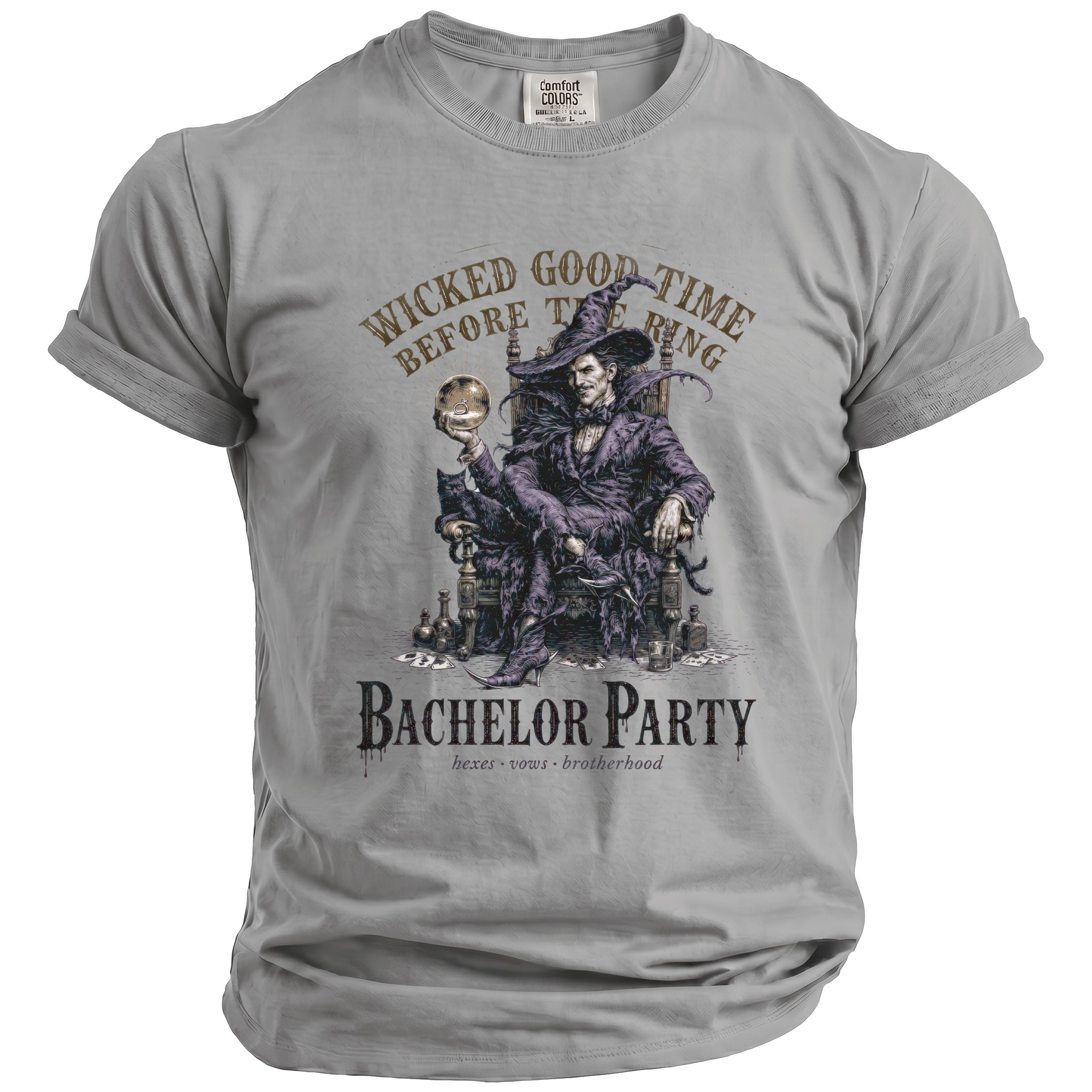 Wicked good time before the ring bachelor party graphic tee.