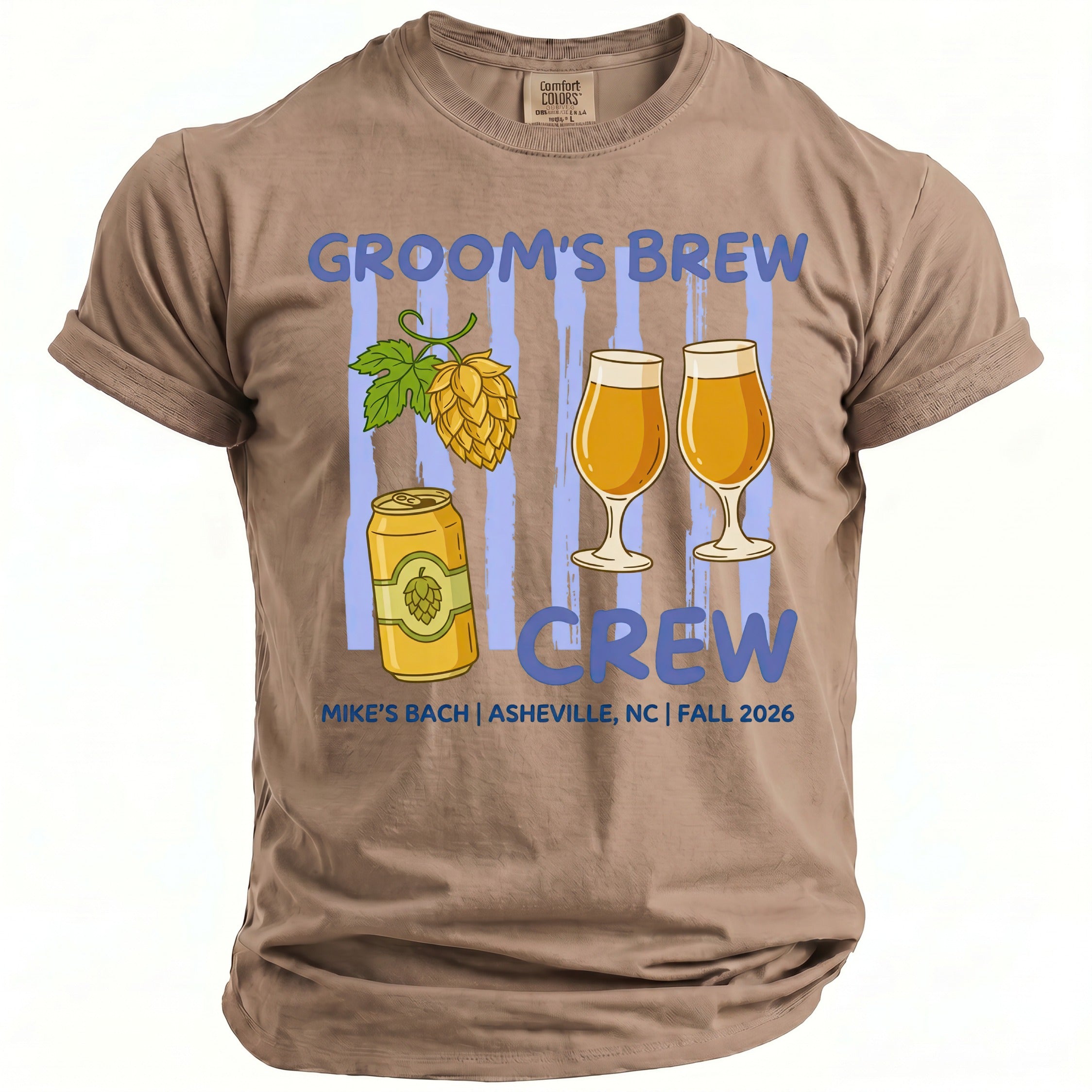Groom's Brew Crew T-Shirt - Midnight Gents