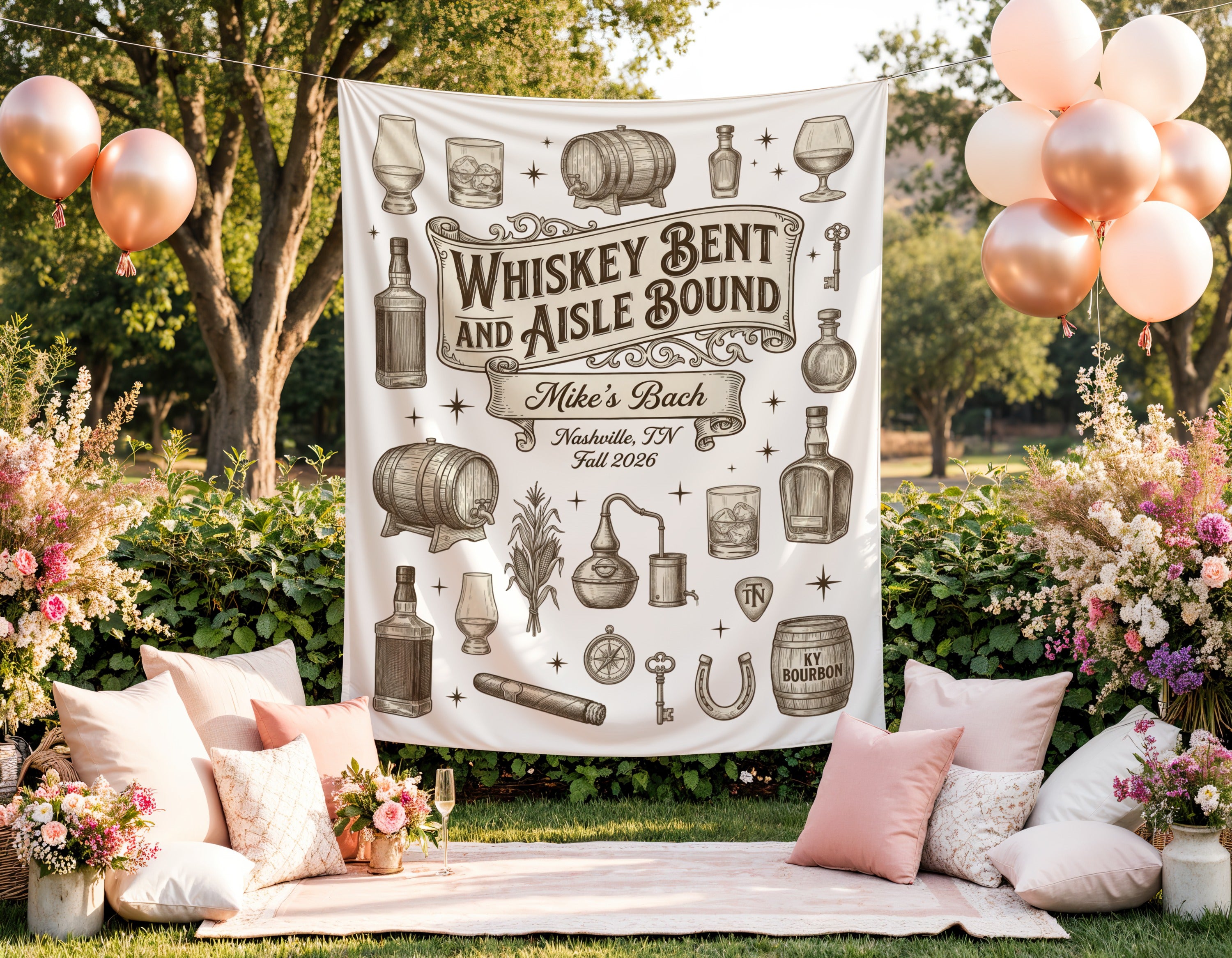 Whiskey Bent Aisle Bound Tapestries - Midnight Gents