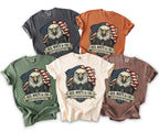 T-shirts feature an eagle and flag graphic with "Red, White & I Do" text.