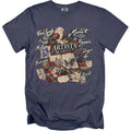 T-shirt with "The Artist's Margin" featuring art by Van Gogh, Monet, Matisse, Renoir, Degas, Bonnard, and Seurat.