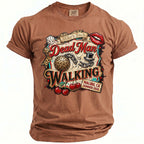 Brown t-shirt with "Mike's Bach Dead Man Walking" graphic from Malibu, CA Summer 2026.