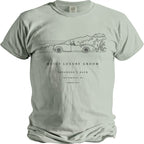 T-shirt with line drawing of convertible car and text: Quiet Luxury Groom, Theodore's Bach, The Hamptons, NY, Summer 2026.