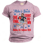 Mike's Bach Countdown Tee: The Final Countdown for Malibu, Summer 2026.