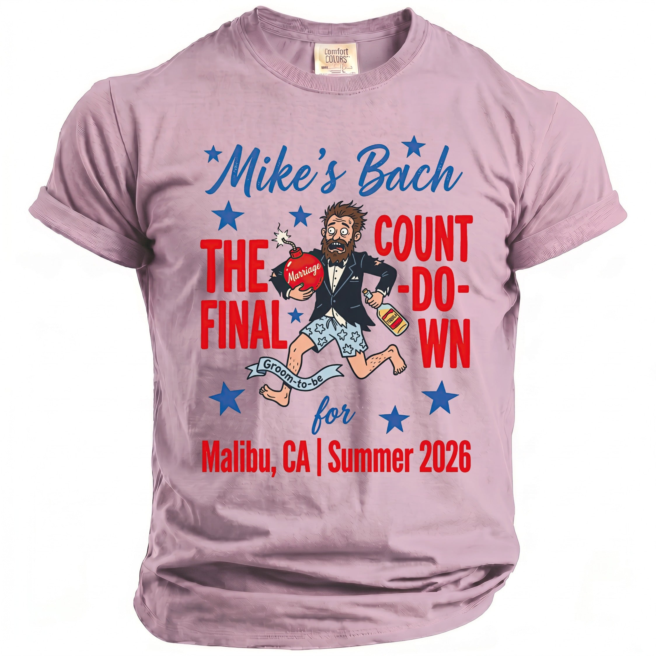 Mike's Bach Countdown Tee: The Final Countdown for Malibu, Summer 2026.