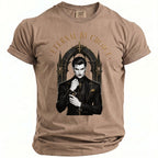 Brown t-shirt with gothic vampire art and "ETERNAL BY CHOICE" text.
