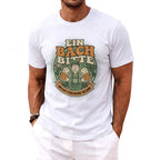 T-shirt graphic with text "Ein Bach Bitte" and "One Last Stein Before The Ring".