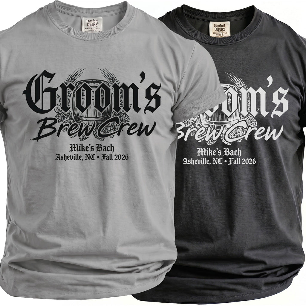 Groom's Brew Crew T-Shirt - Midnight Gents