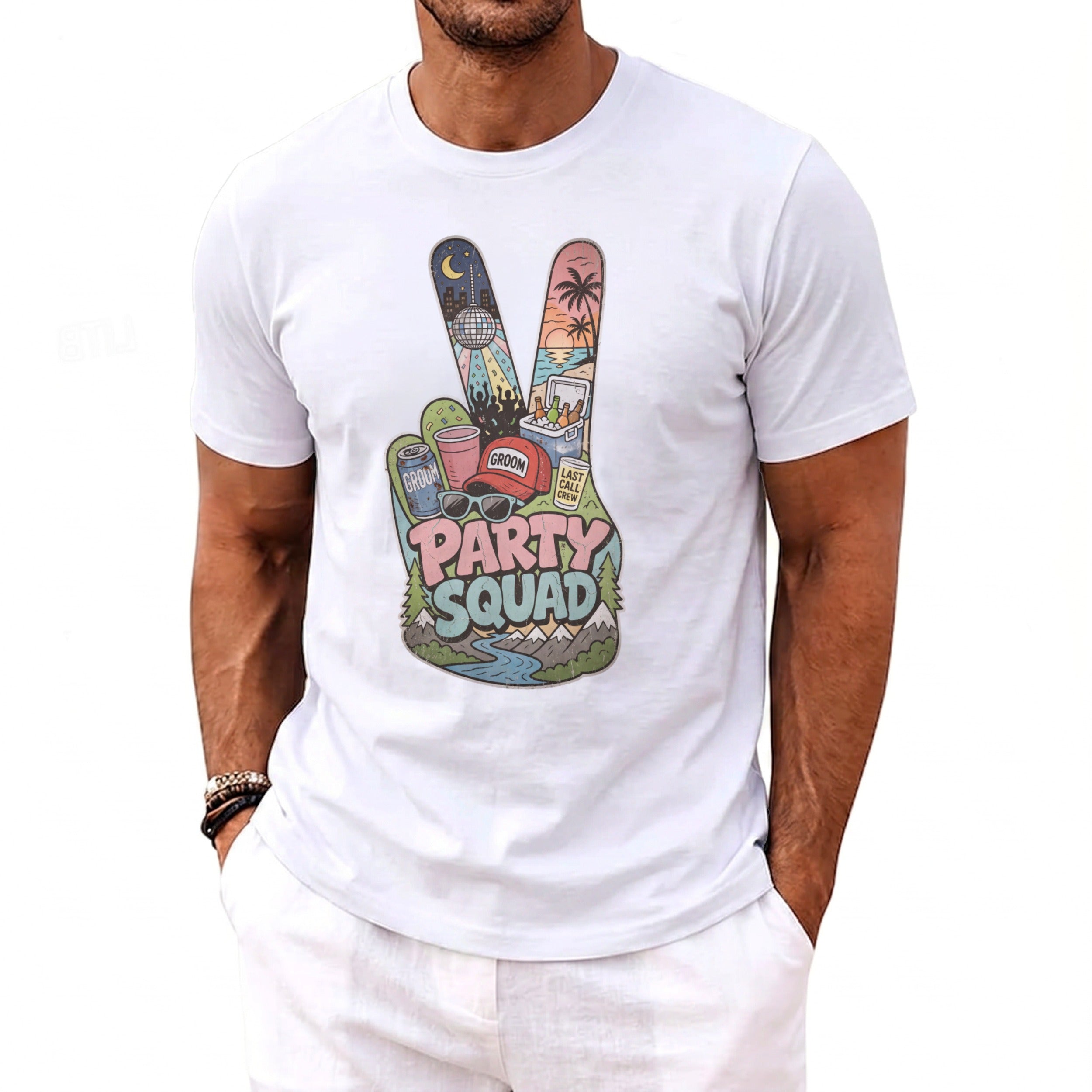 Party Squad Bachelor Groom T-Shirt - Midnight Gents