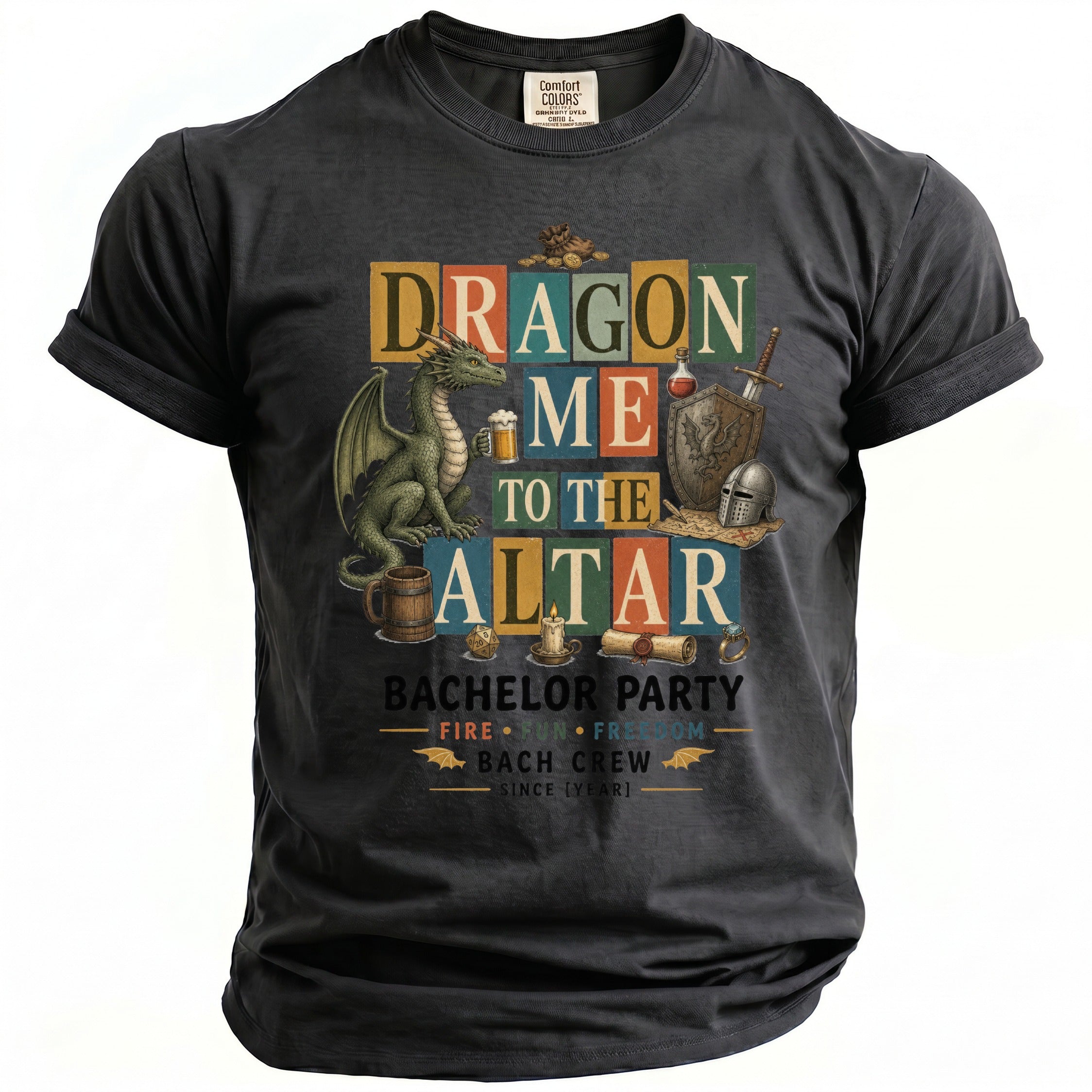 Dragon Altar Bachelor Party Tee - Midnight Gents