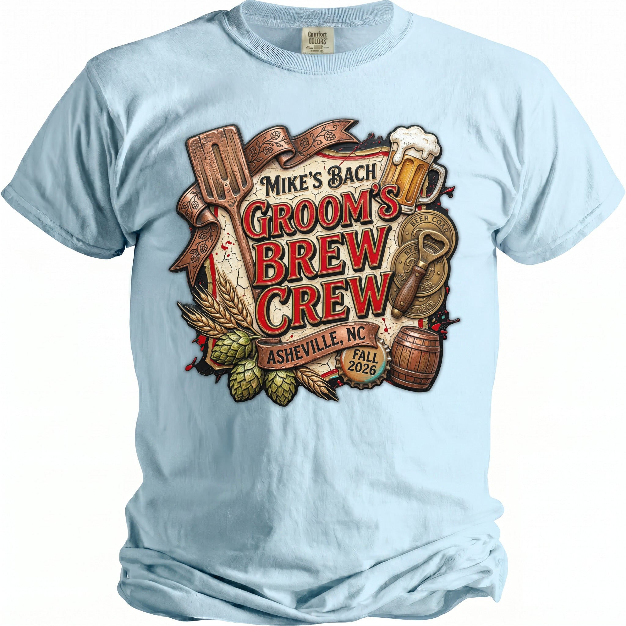 Groom's Brew Crew T-Shirt - Midnight Gents