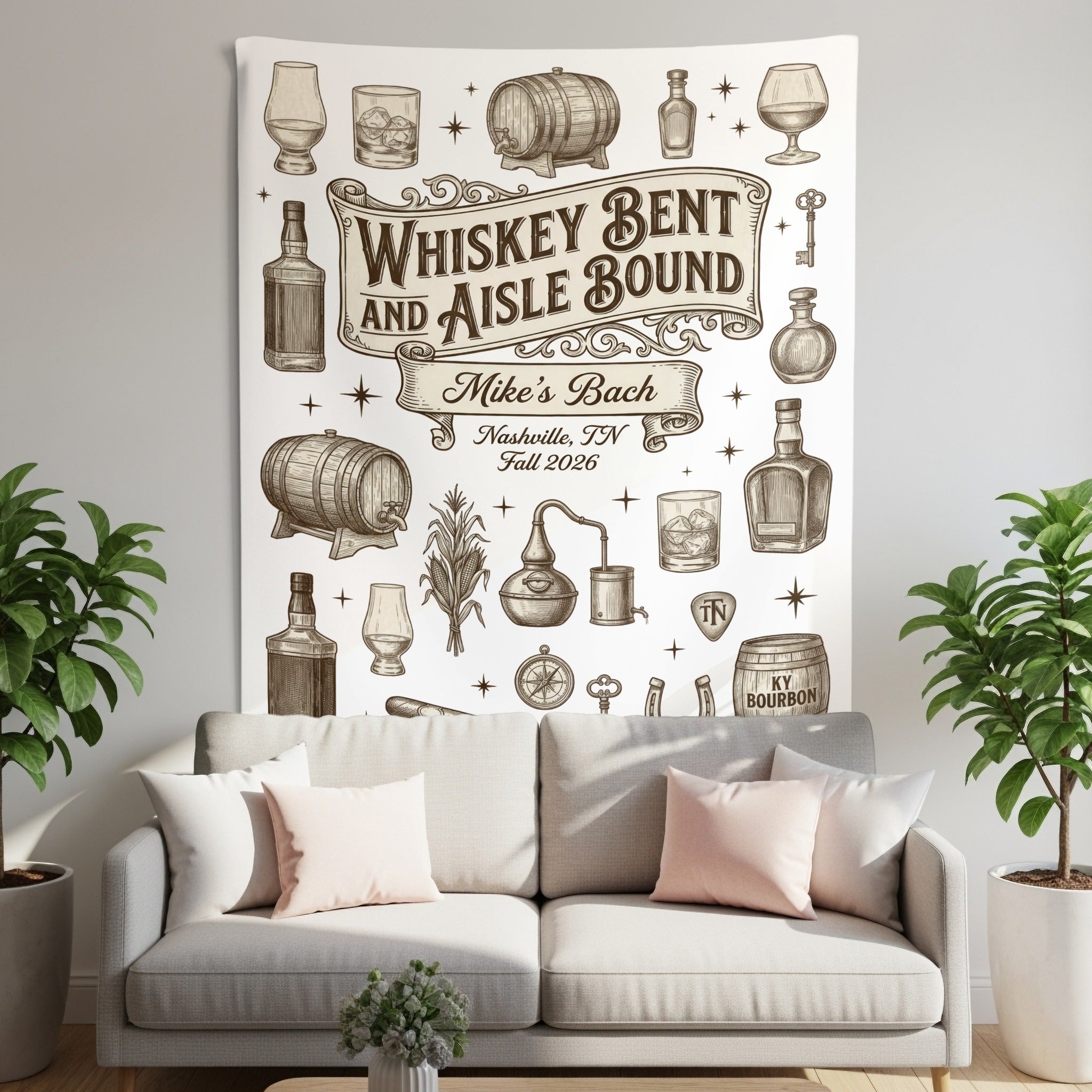 Whiskey Bent Aisle Bound Tapestries - Midnight Gents