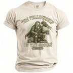 T-shirt with "The Fellowship of the Groom" text and a dwarf with a hammer and beer.