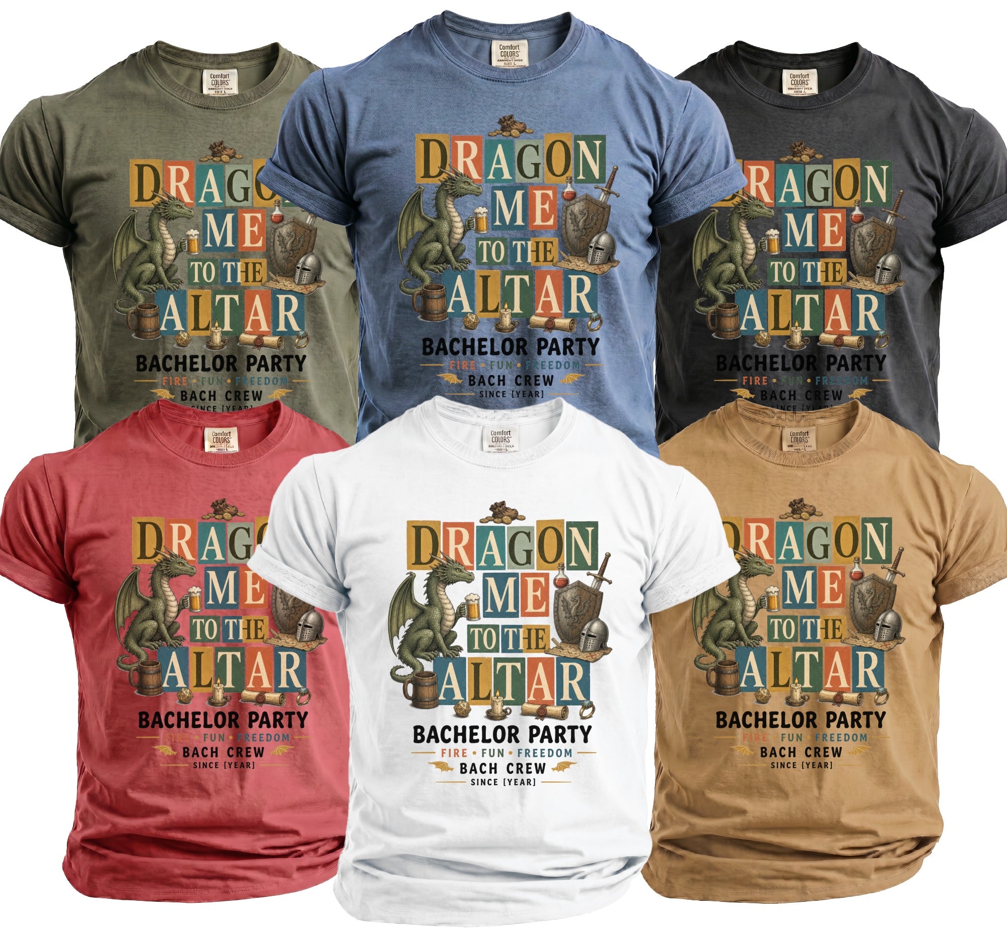 Dragon Altar Bachelor Party Tee - Midnight Gents