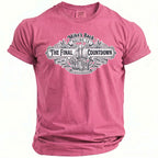 Pink Comfort Colors t-shirt with "Mike's Bach" and "The Final Countdown" graphic.