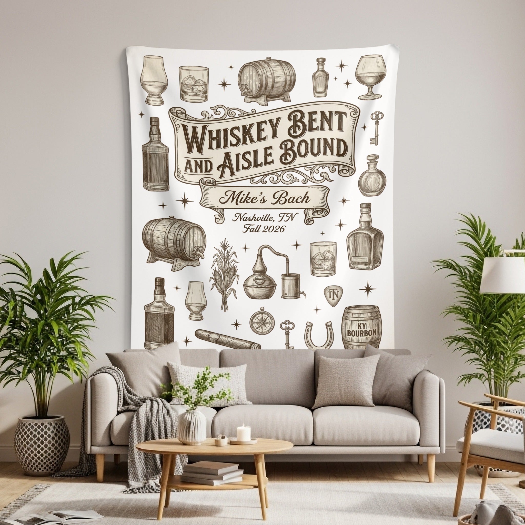 Whiskey Bent Aisle Bound Tapestries - Midnight Gents
