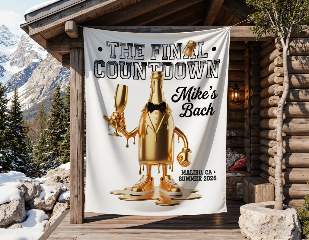 "The Final Countdown" banner for Mike's Bach, Malibu, CA, Summer 2026.