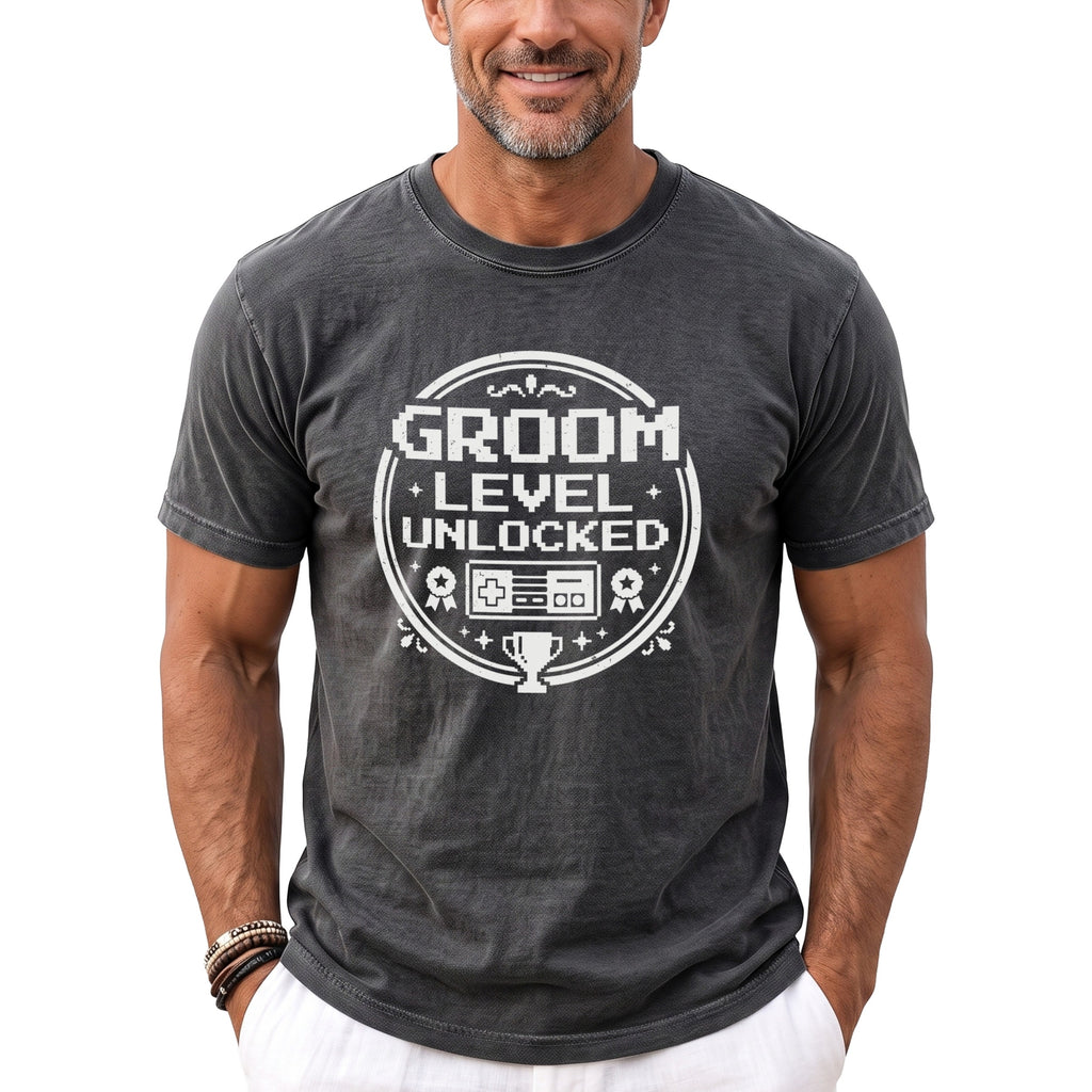 Groom Level Up T-Shirt - Midnight Gents