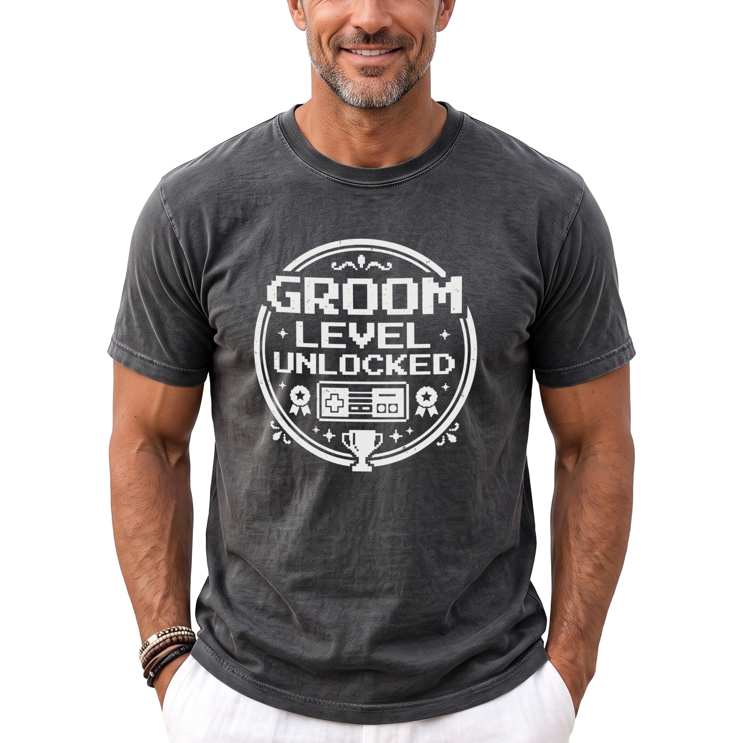 Groom Level Up T-Shirt - Midnight Gents