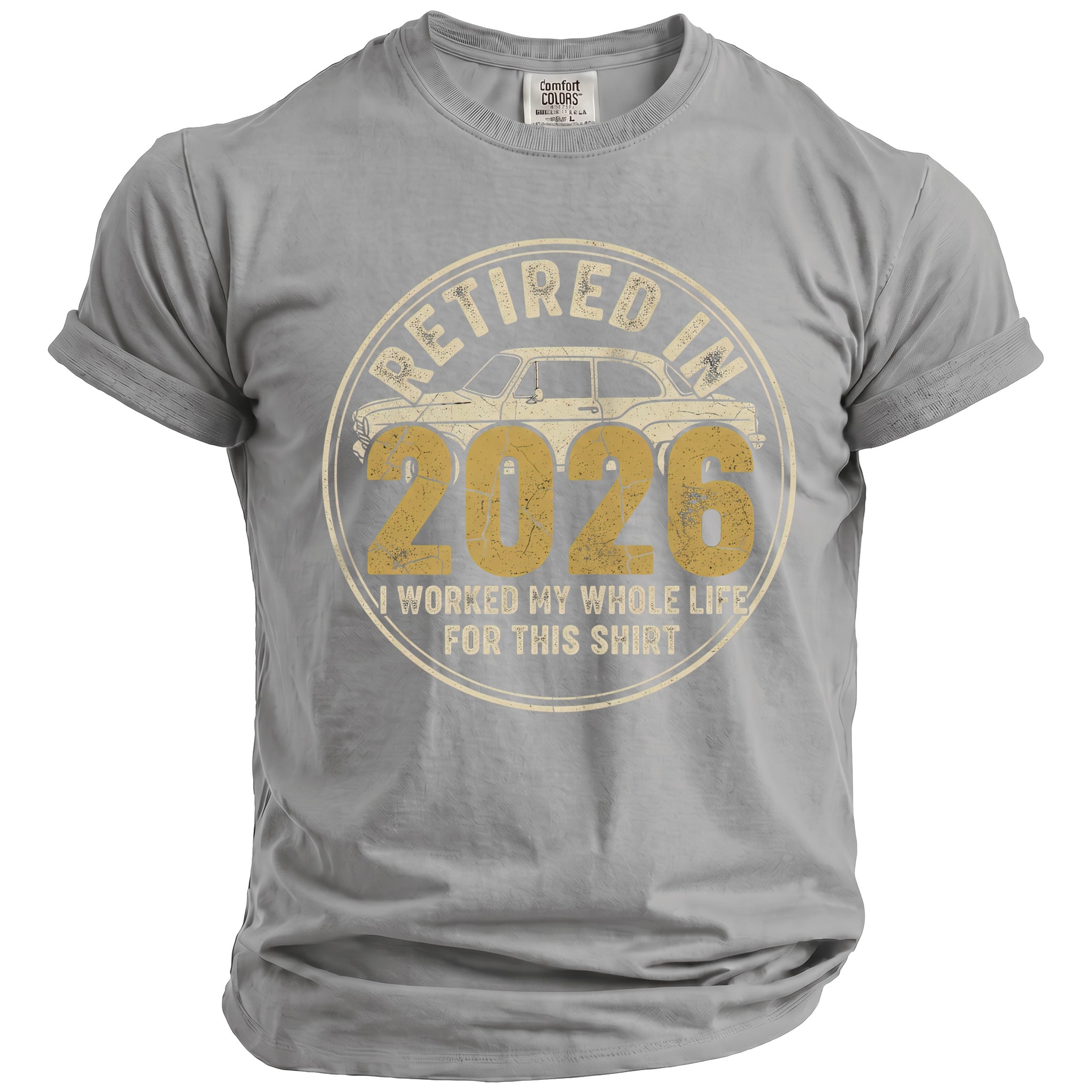Grey t-shirt with "