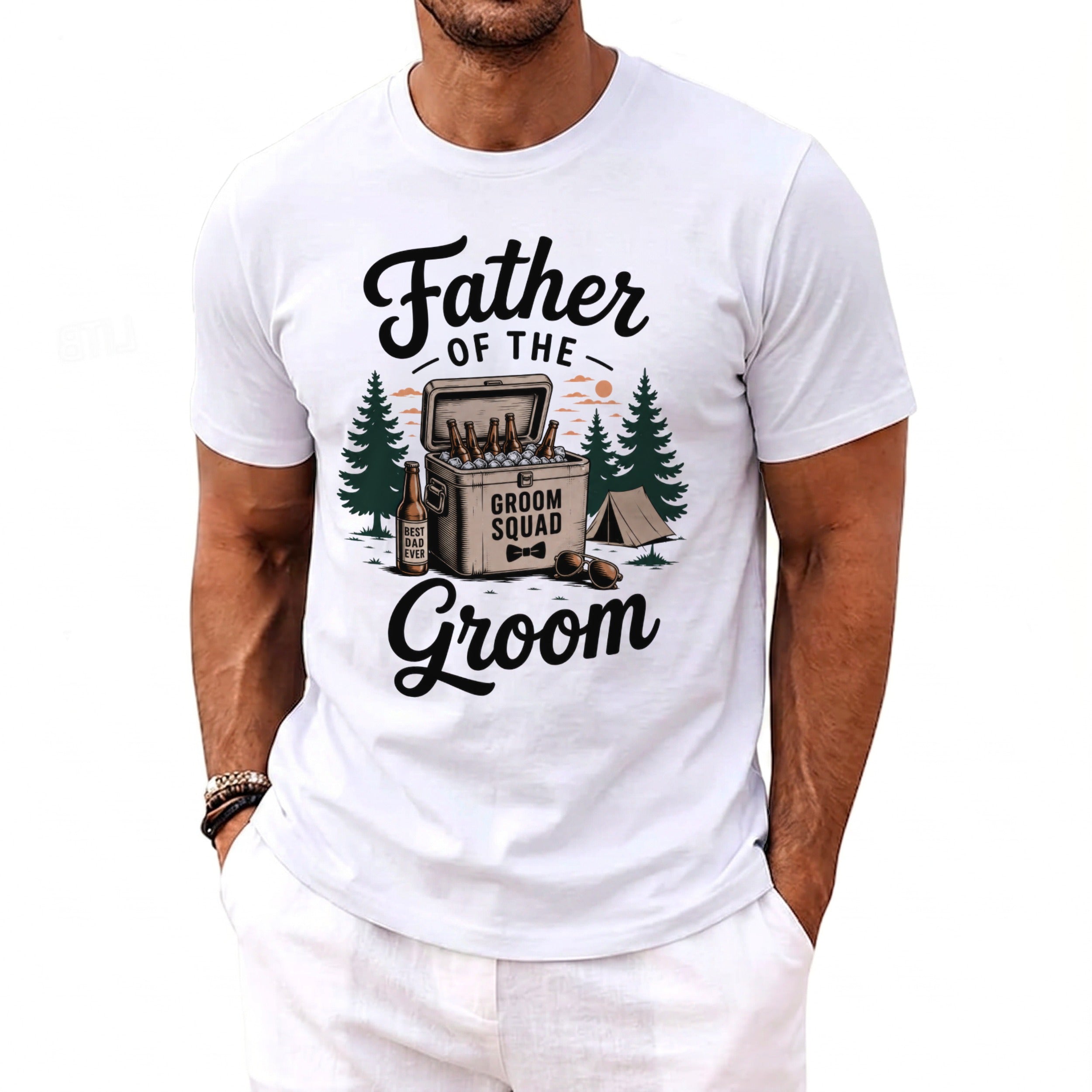 Father Groom Squad T-Shirt - Midnight Gents