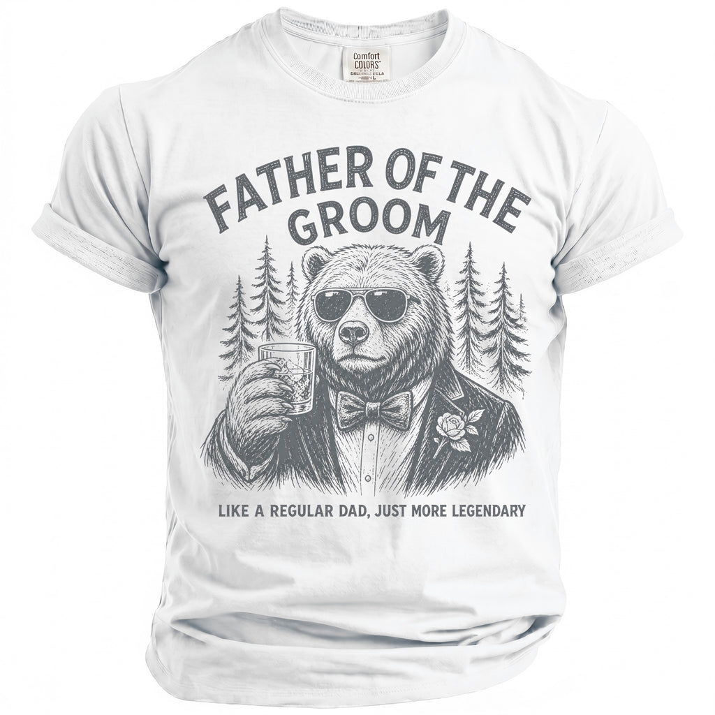 Father Groom Bear T-Shirt - Midnight Gents
