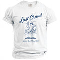 White t-shirt with "Last Crawl" and lobster graphic for "Shell Yeah Bachelor Bash Lobster Bach (Maine) 2026".