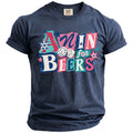 Navy t-shirt with "AZ-N IN BEERS" text, dice, and casino symbols.