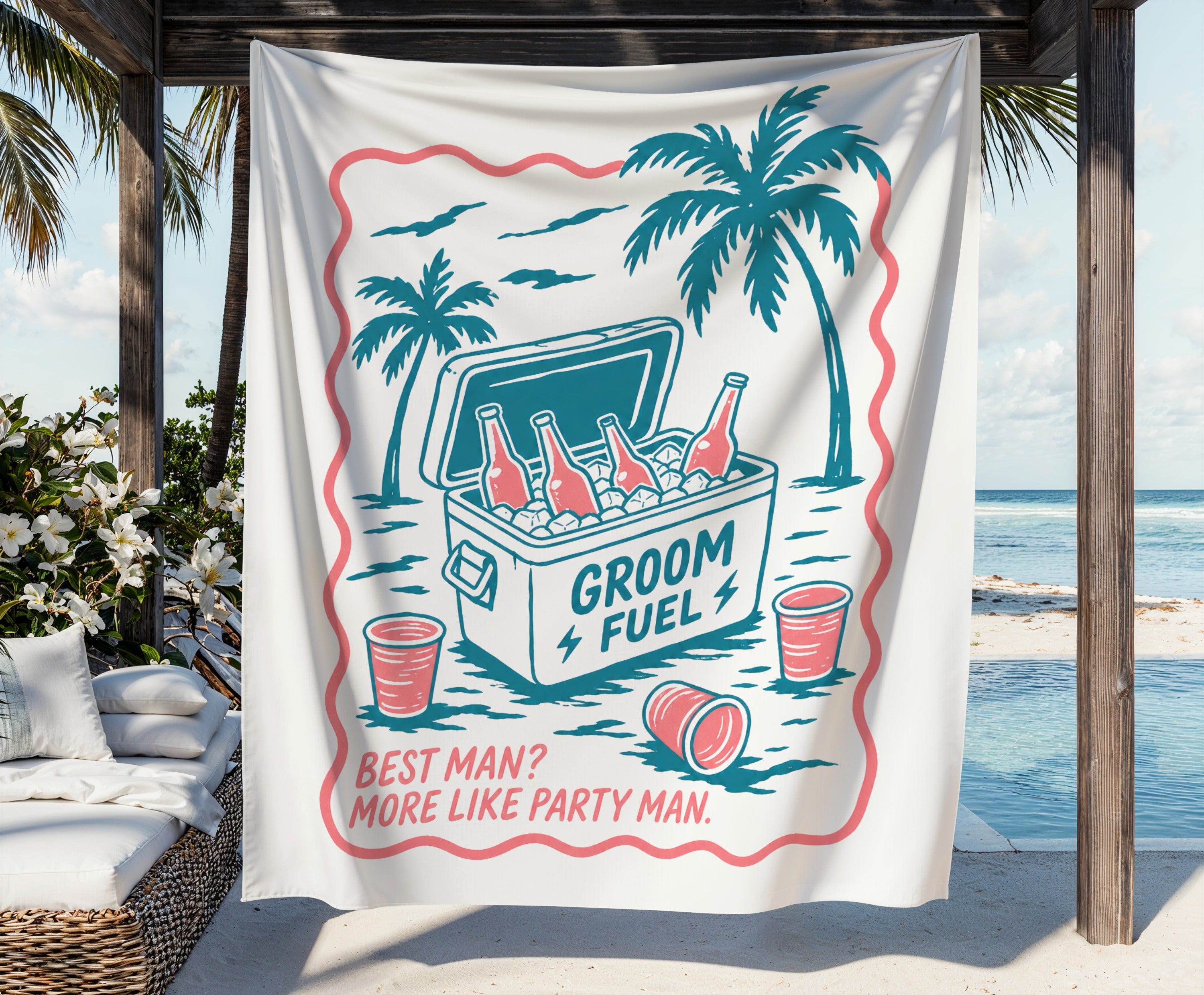 Groom Fuel Party Tapestry - Midnight Gents