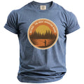 Blue t-shirt with "Retired - The Great Adventure Reigns" fishing graphic.