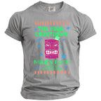Grey t-shirt with "The Final Countdown" and "Mike's Bach Malibu CA Summer 2026".