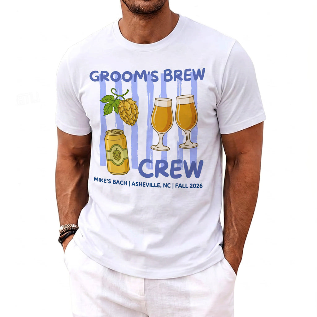 Groom's Brew Crew T-Shirt - Midnight Gents