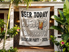 Banner reads: Beer today, husband tomorrow. Bachelor Party - 2026.