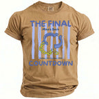 Brown t-shirt with "THE FINAL" text, broken chain, and "COUNTDOWN" message.
