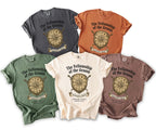 Five t-shirts in different colors display "The Fellowship of the Groom" and shield design.
